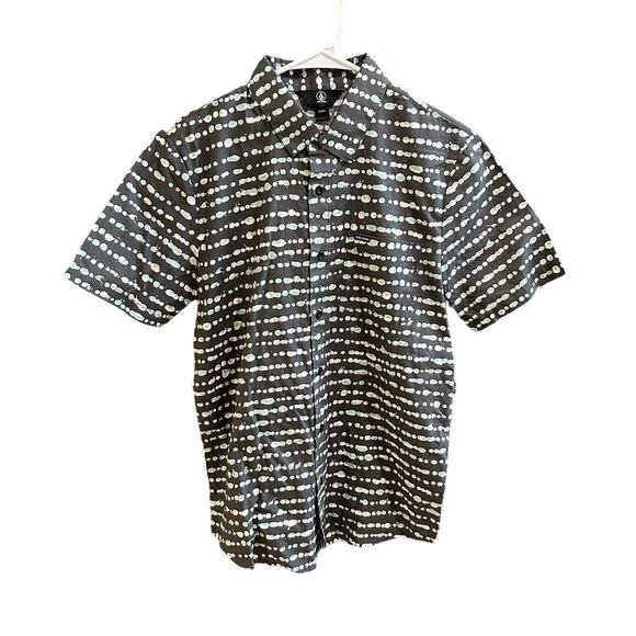 NEW Volcom Tremble Printed Regular Fit Woven Button-Down Shirt, Sz Small (DD) - Picture 2 of 9